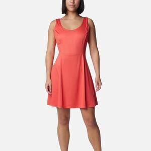 Columbia Women's Boundless Trek Active Dress in Juicy Orange Pink - Size: XL